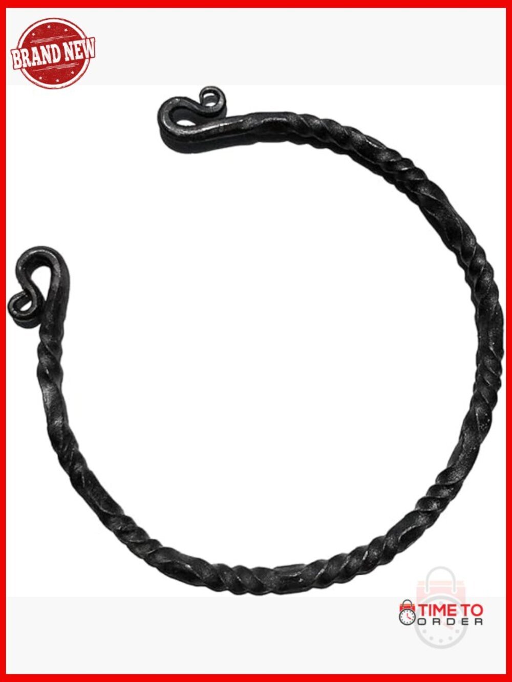 Hand Forged Iron Torc Celtic Necklace Viking Torque Medieval Neck Ring